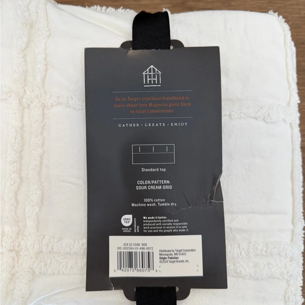 Threshold Cream Textured Shower Curtain